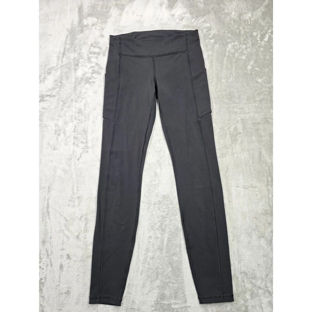 Lululemon Black Leggings Womens Size 6 Pockets Athletic Pants